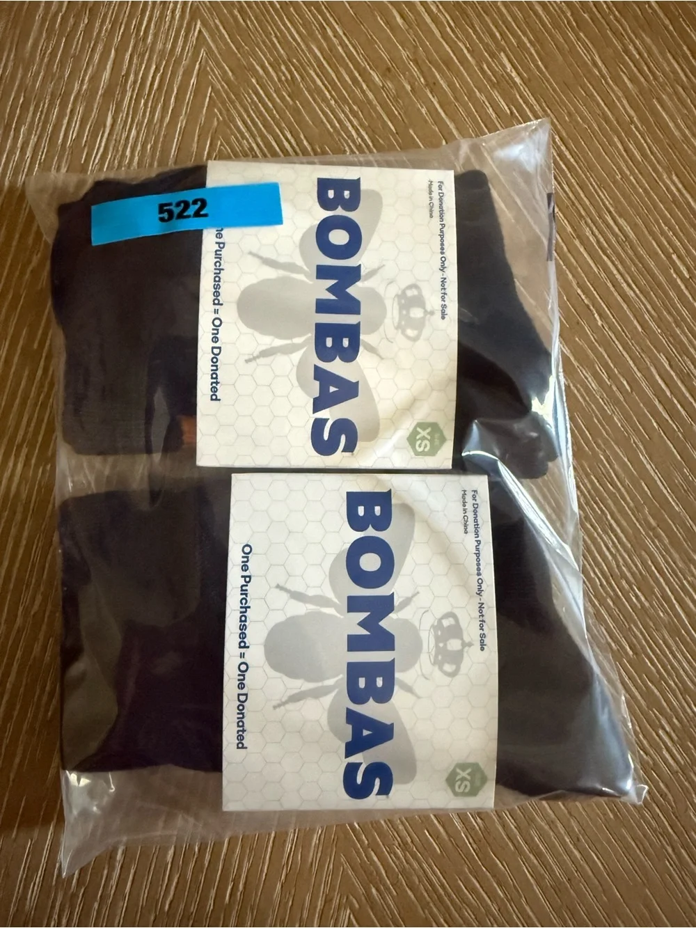 Bombas Youth XS Black Athletic Crew Socks with Blue & Orange Accents 2 Pack NWT